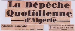 01 LADEPECHE QUOTIDIENNE D ALGERIE 14 15 AOUT 1955 -0002